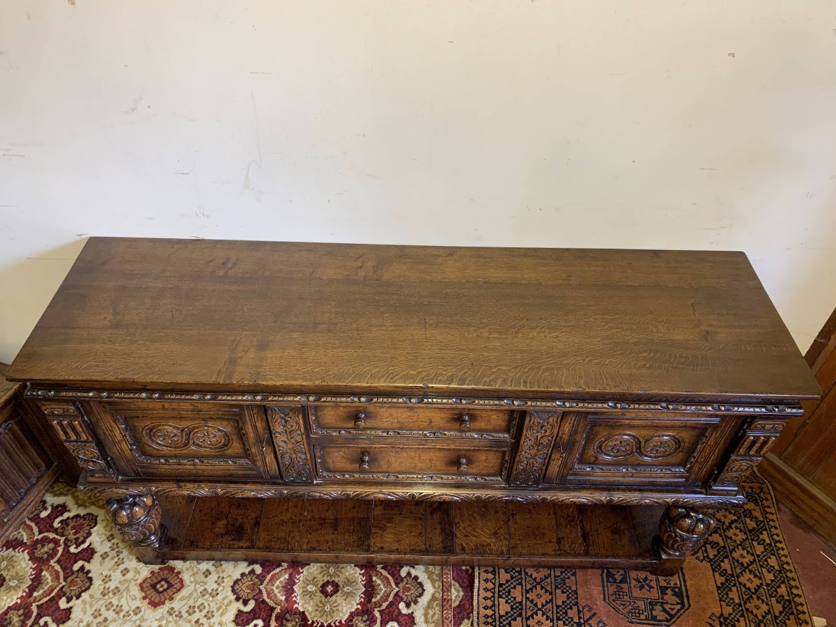 Outstanding Quality Carved Oak Titchmarsh And Goodwin Pot Board Dresser/sideboad - Now Sold - Image 11