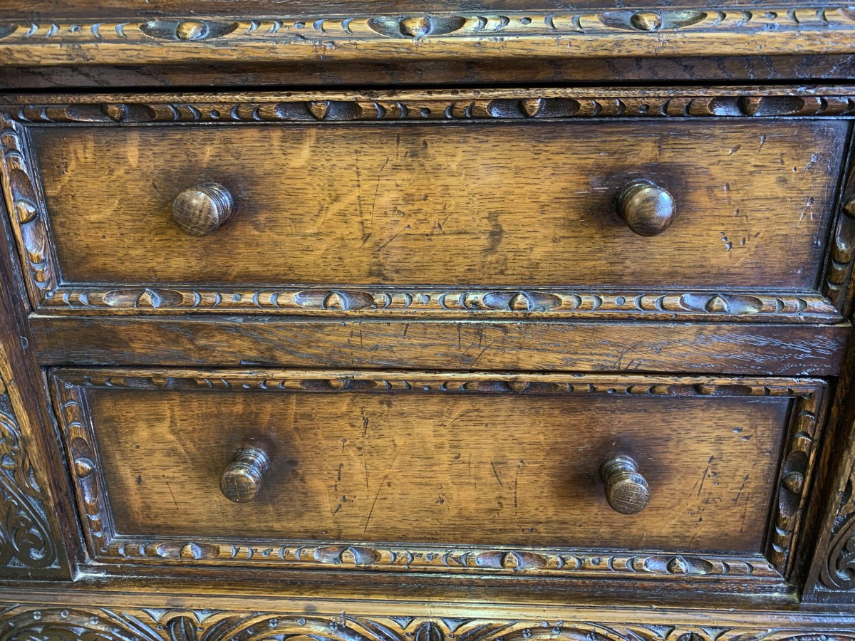 Outstanding Quality Carved Oak Titchmarsh And Goodwin Pot Board Dresser/sideboad - Now Sold - Image 13