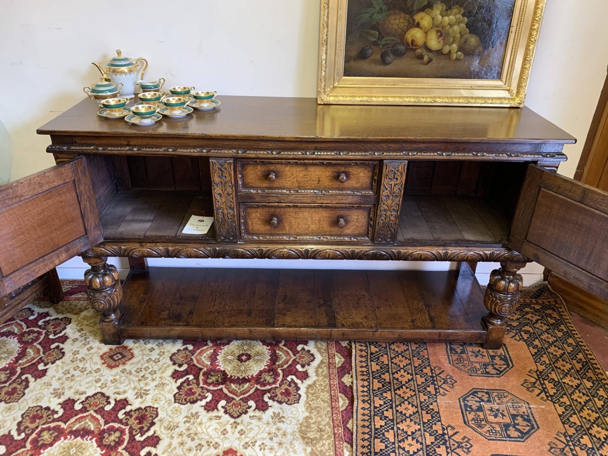 Outstanding Quality Carved Oak Titchmarsh And Goodwin Pot Board Dresser/sideboad - Now Sold - Image 5