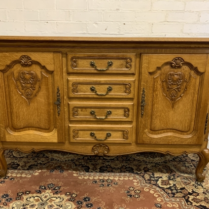 Outsanding Quality French Carved Oak Dresser/sideboard