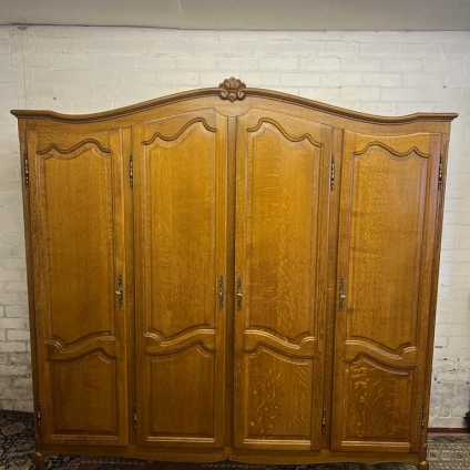 Fabulous French Oak Four Door Armoire/wardrobe - Now Sold
