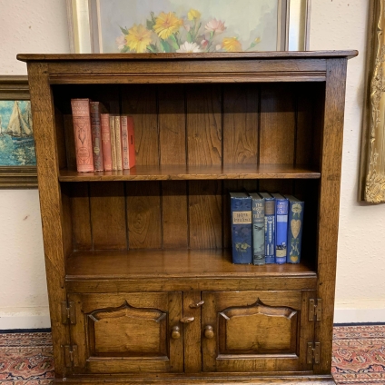 Outstanding Quality Titchmarsh And Goodwin Open Bookcase With Cupboards Below - Now Sold