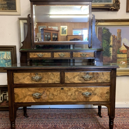 Fantastic Antique Burr Walnut Dressing Table Circa 1910 - Now Sold
