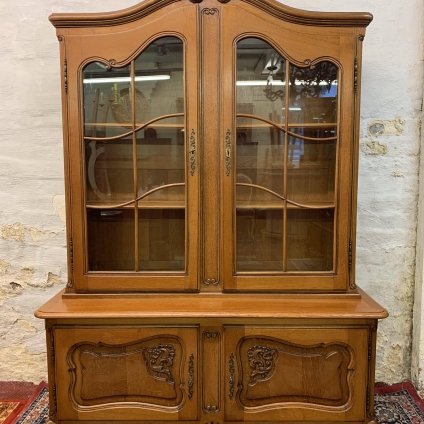 Fabulous French Carved Oak Vitrine/cabinet/cupboard - Now Sold