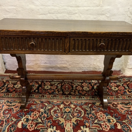 Outstanding Quality Nigel Rupert Griffiths Carved Oak Monastic Side/hall Table - Now Sold