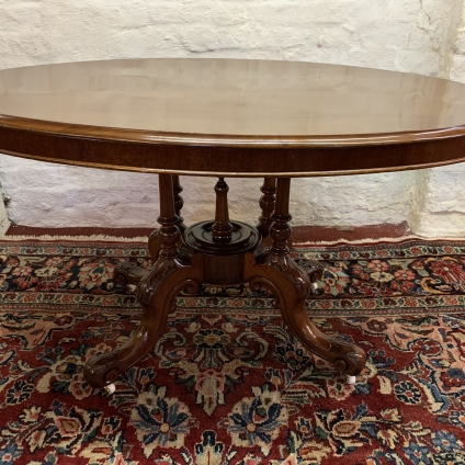 Outstanding Quality Antique Mahogany Oval Tilt Top Table Circa 1885 - Now Sold