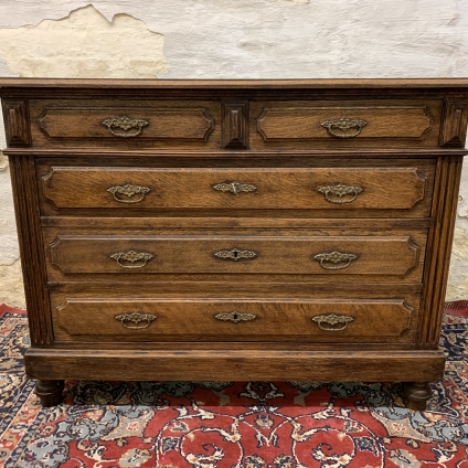 Fantastic Quality Antique French Oak Chest Of Five Drawers - Now Sold