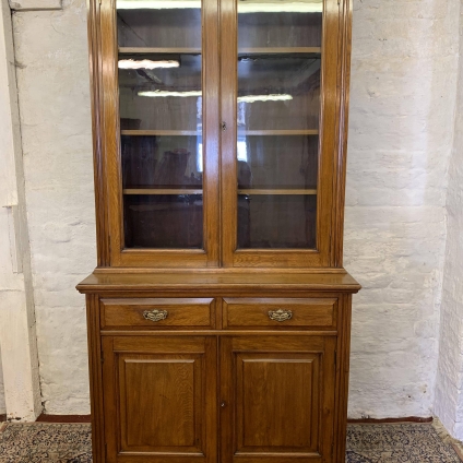 Outstanding Quality Edwardian Oak School Bookcase/cabinet Circa 1900 - Now Sold