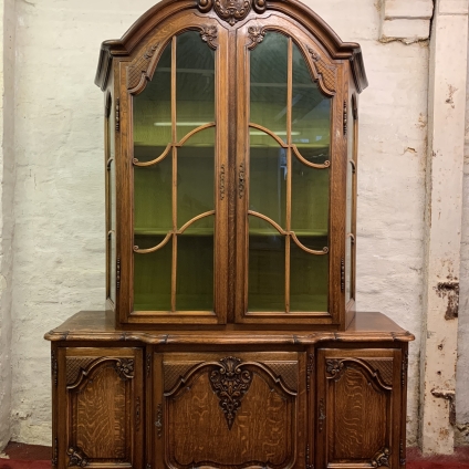 Stunning Antique French Carved Oak Vitrine/cabinet/display Circa 1910 - Now Sold