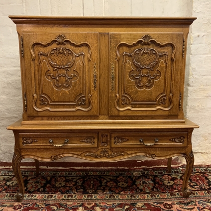 Fabulous French Carved Oak Cupboard/cabinet Circa 1910 - Now Sold