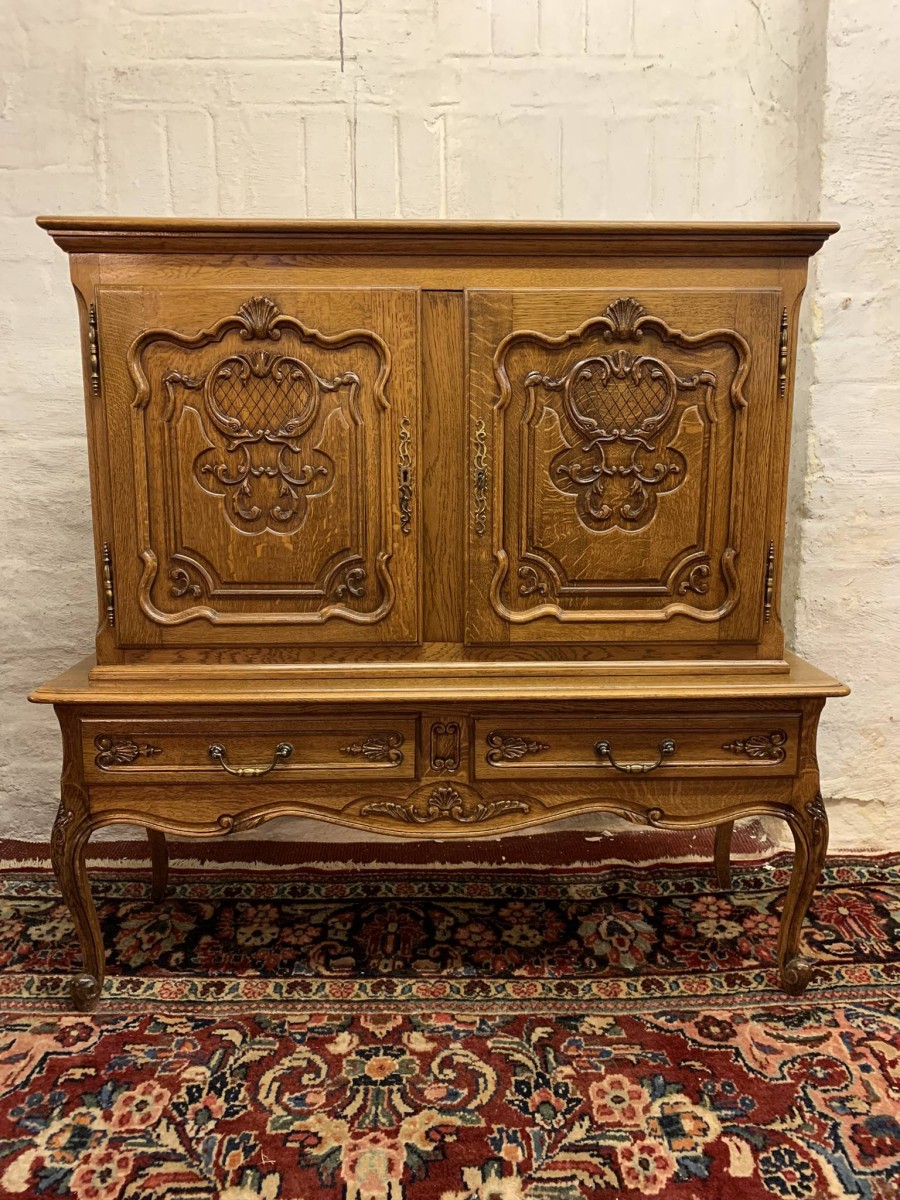 Fabulous French Carved Oak Cupboard/cabinet Circa 1910 - Now Sold - Image 3