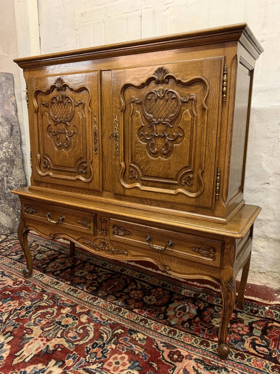 Fabulous French Carved Oak Cupboard/cabinet Circa 1910 - Now Sold - Image 4