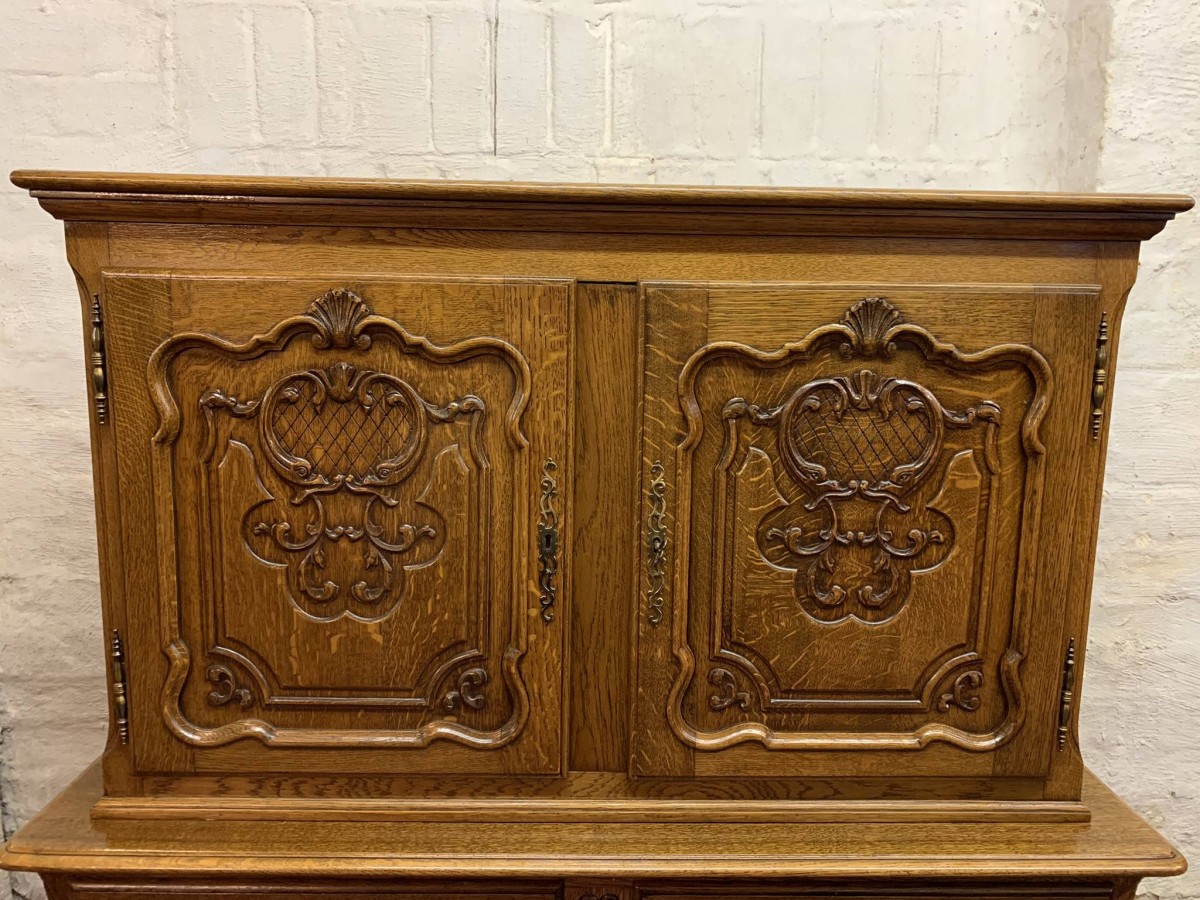Fabulous French Carved Oak Cupboard/cabinet Circa 1910 - Now Sold - Image 7