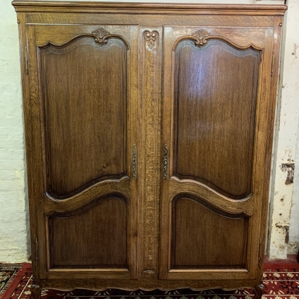 Outstanding Quality French Carved Oak Two Door Armoire/wardrobe - Now Sold