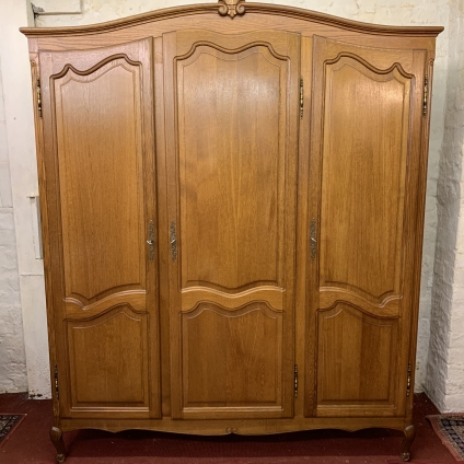 Fabulous French Oak Three Door Armoire/wardrobe - Now Sold