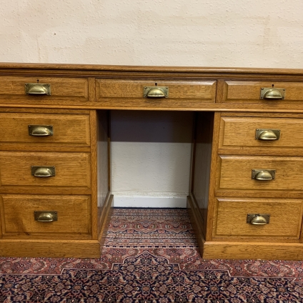 Outstanding Quality Oak Office Desk Circa 1920 - Now Sold