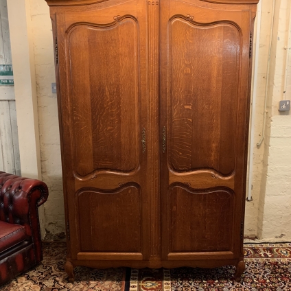 Fantastic French Carved Oak Two-door Armoire/wardrobe - Now Sold