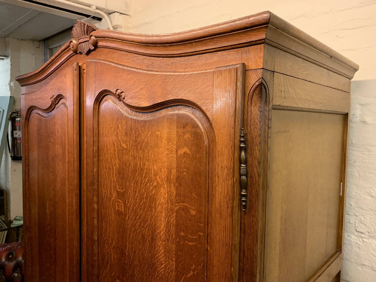 Fantastic French Carved Oak Two-door Armoire/wardrobe - Now Sold - Image 10