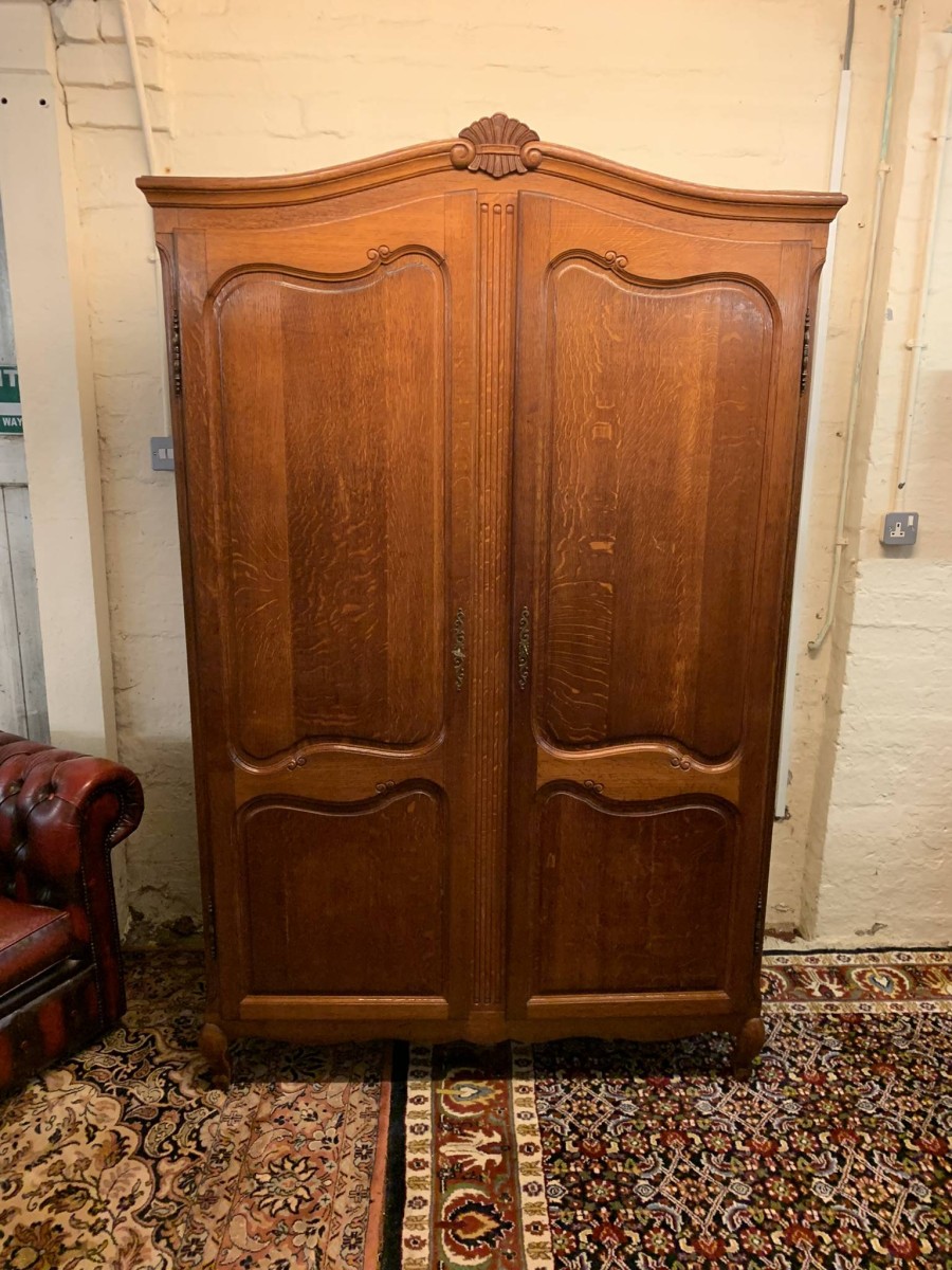 Fantastic French Carved Oak Two-door Armoire/wardrobe - Now Sold - Image 2
