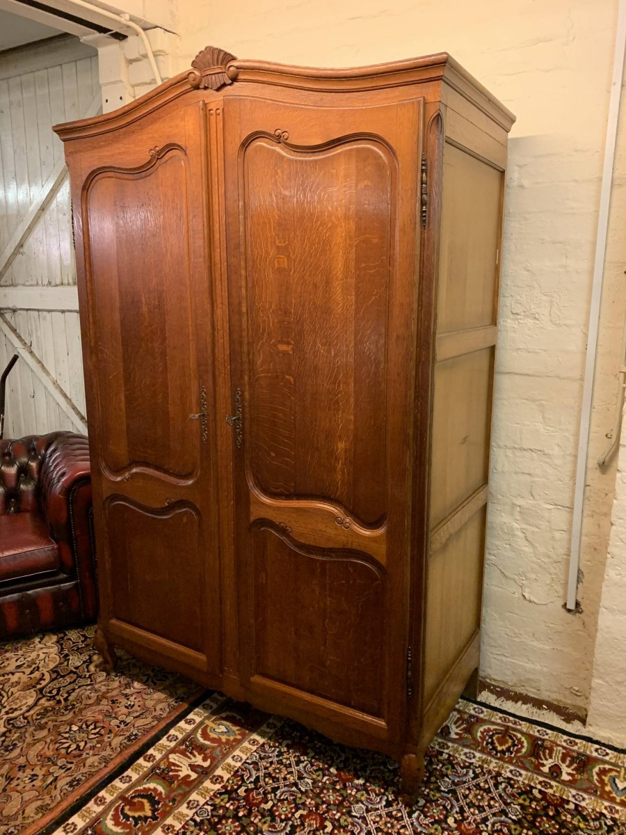 Fantastic French Carved Oak Two-door Armoire/wardrobe - Now Sold - Image 5