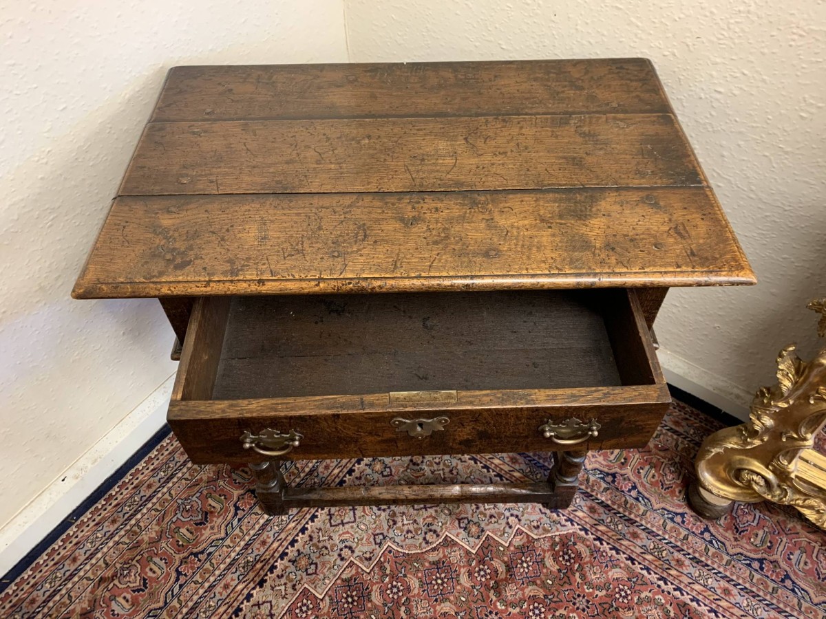 Fantastic Quality Panelled Oak Side Table Circa 1910 - Now Sold - Image 7