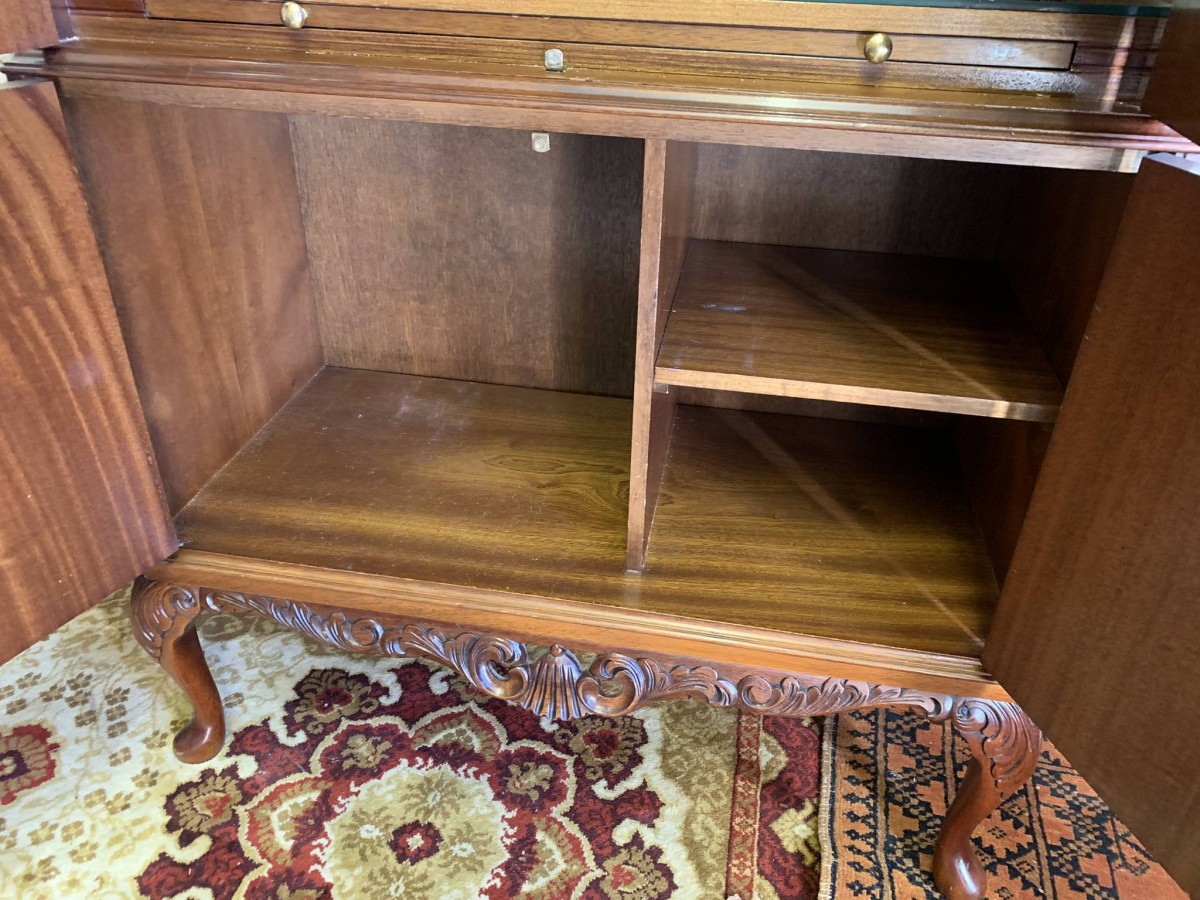 Outstanding Quality Mid Century Carved Walnut Cocktail Cabinet/bar - Now Sold - Image 18
