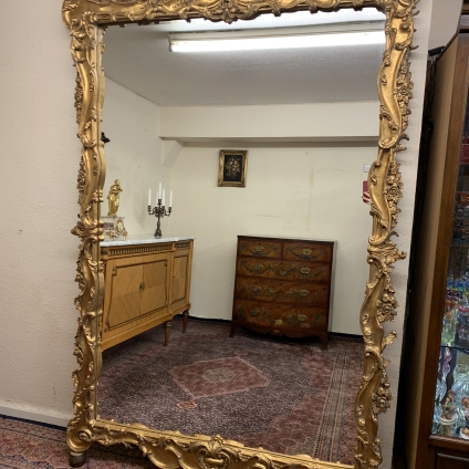 Beautiful Very Large Carved Rococo Style Gilt Wood Mirror - Now Sold