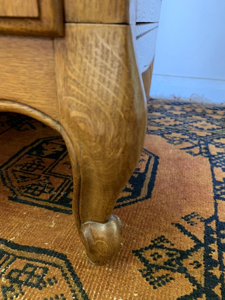 Outstanding Quality French Carved Oak Three Door Armoire/wardrobe - Image 9