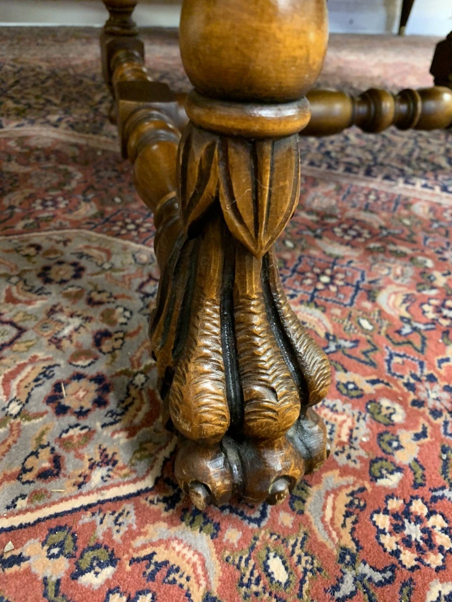 Fabulous Pair Of French Carved Walnut Throne Chairs/armchairs Circa 1930 - Image 17