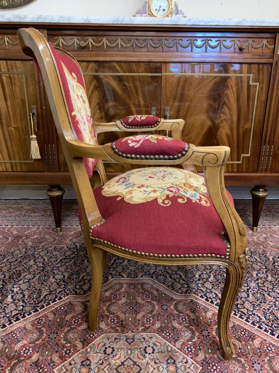 Fabulous French Needlepoint Armchair - Now Sold - Image 12