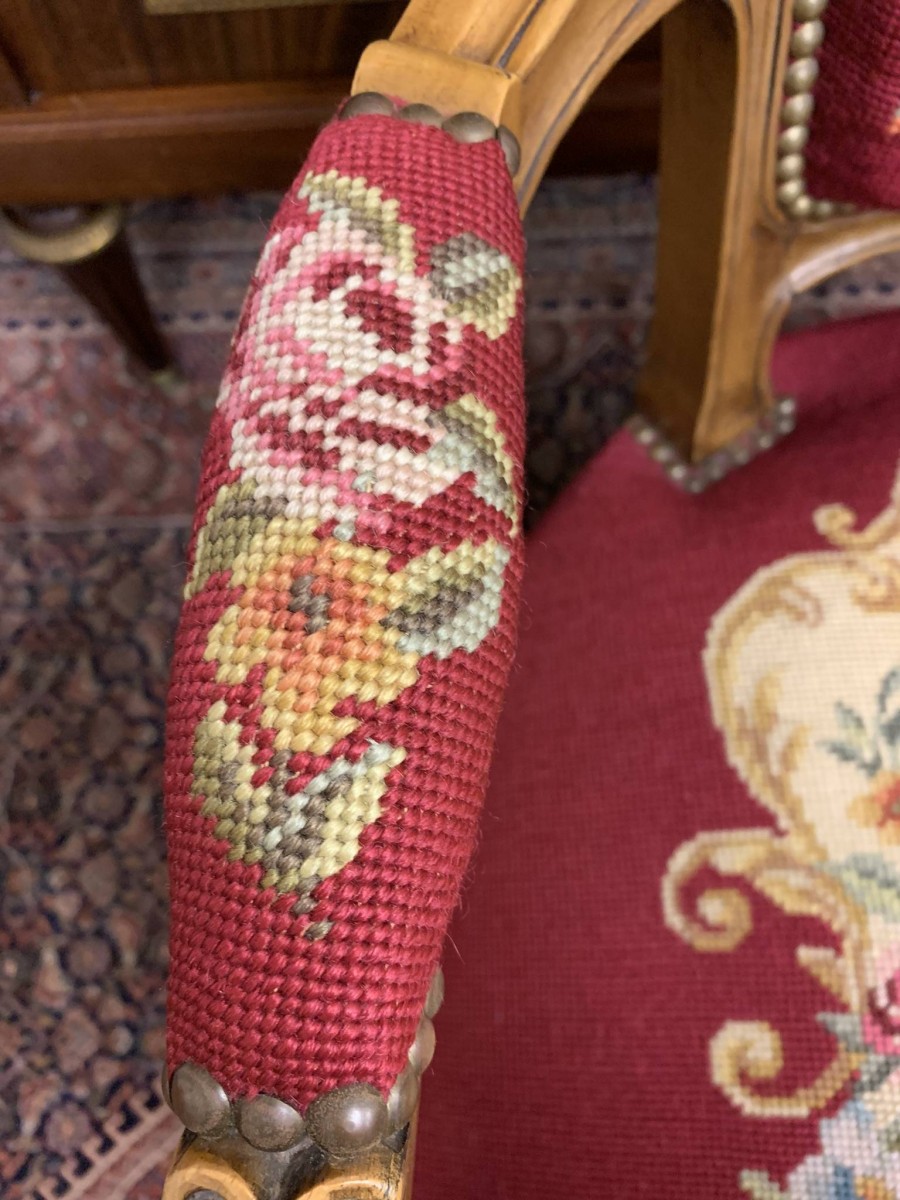 Fabulous French Needlepoint Armchair - Now Sold - Image 17