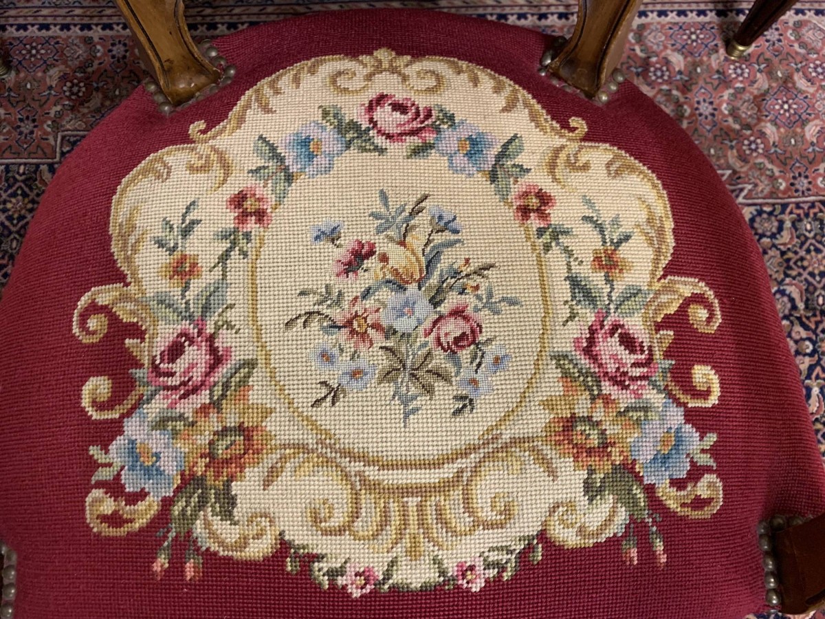 Fabulous French Needlepoint Armchair - Now Sold - Image 4