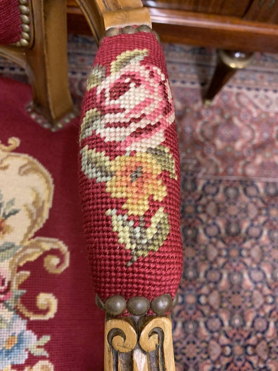 Fabulous French Needlepoint Armchair - Now Sold - Image 7