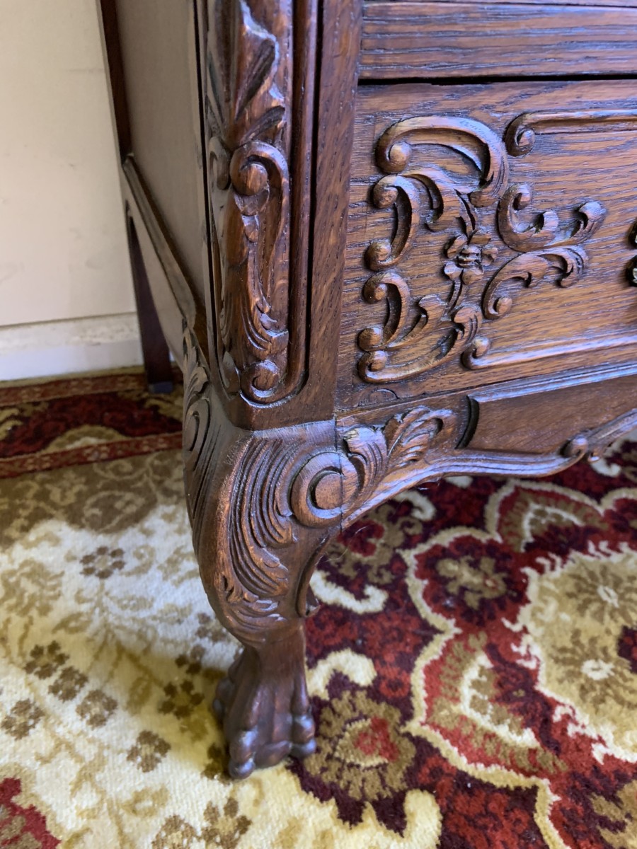 Fantastic Quality Antique French Carved Oak Secretaire/bookcase/desk Circa 1920 - Now Sold - Image 11