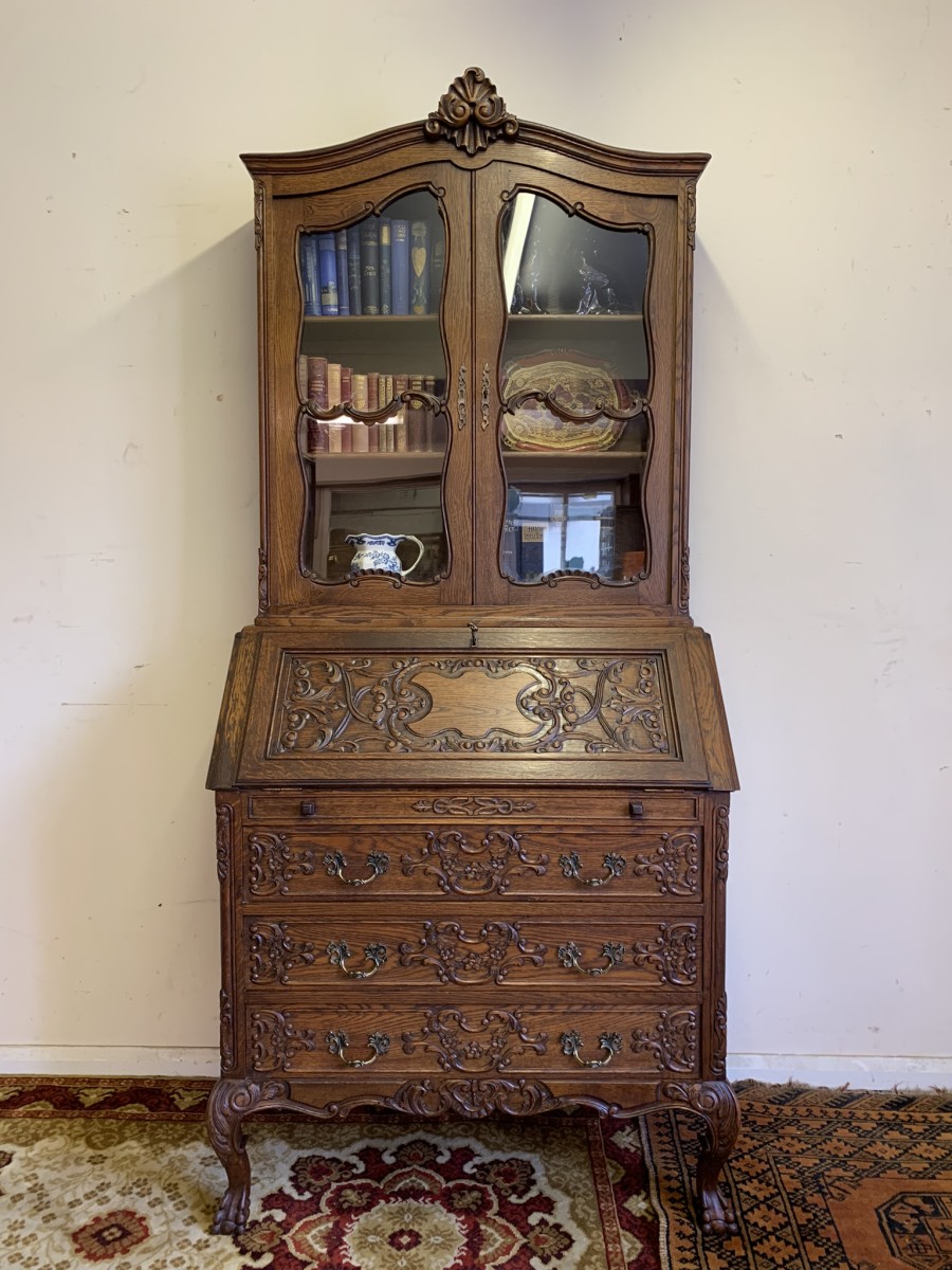 Fantastic Quality Antique French Carved Oak Secretaire/bookcase/desk Circa 1920 - Now Sold - Image 13