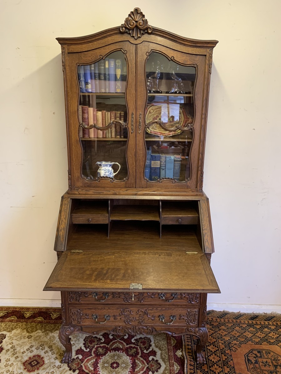 Fantastic Quality Antique French Carved Oak Secretaire/bookcase/desk Circa 1920 - Now Sold - Image 17