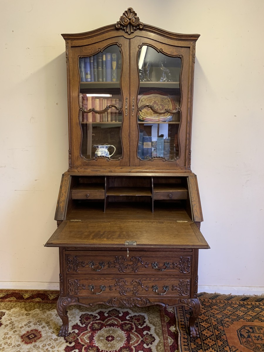 Fantastic Quality Antique French Carved Oak Secretaire/bookcase/desk Circa 1920 - Now Sold - Image 18