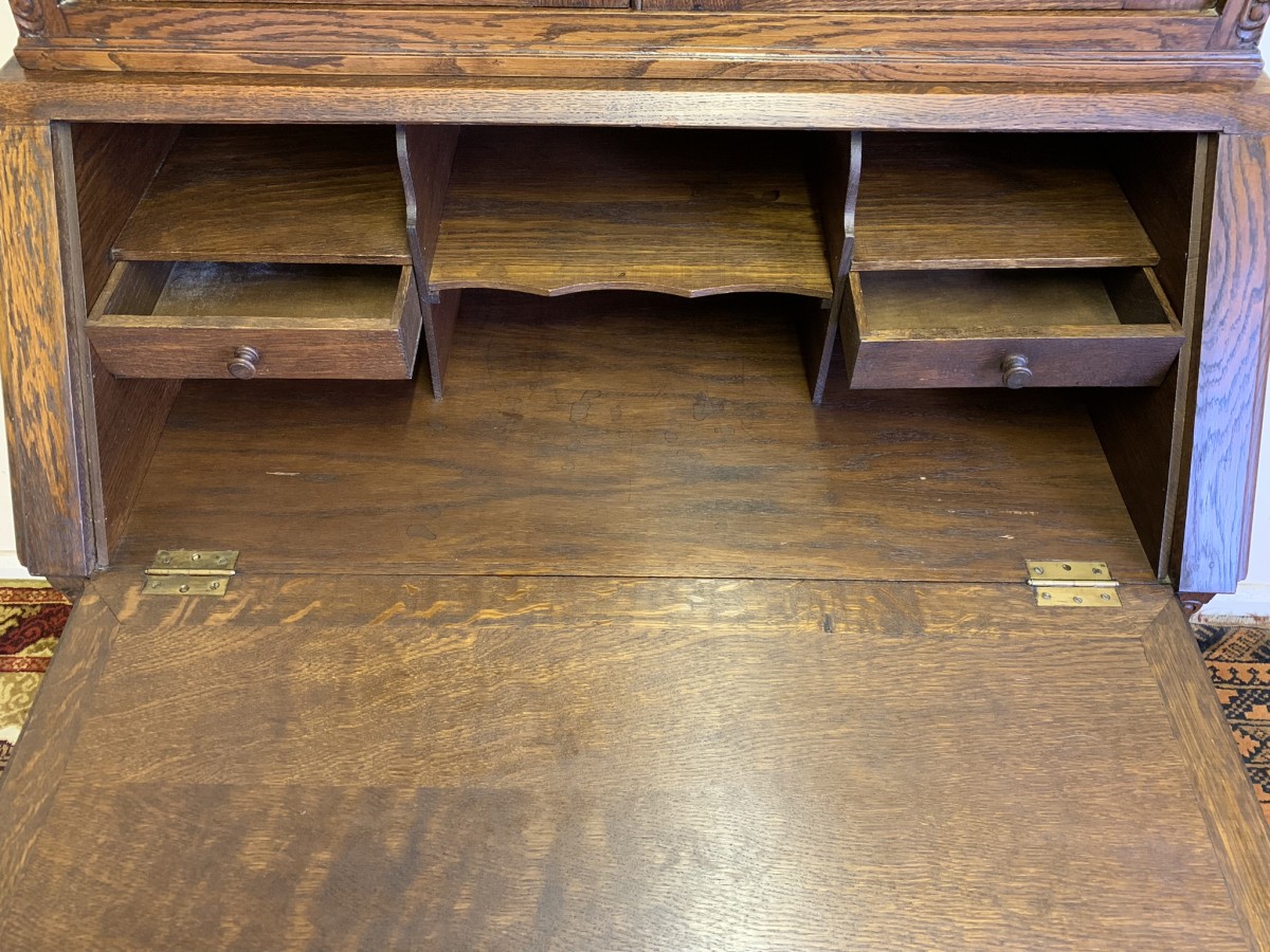 Fantastic Quality Antique French Carved Oak Secretaire/bookcase/desk Circa 1920 - Now Sold - Image 19