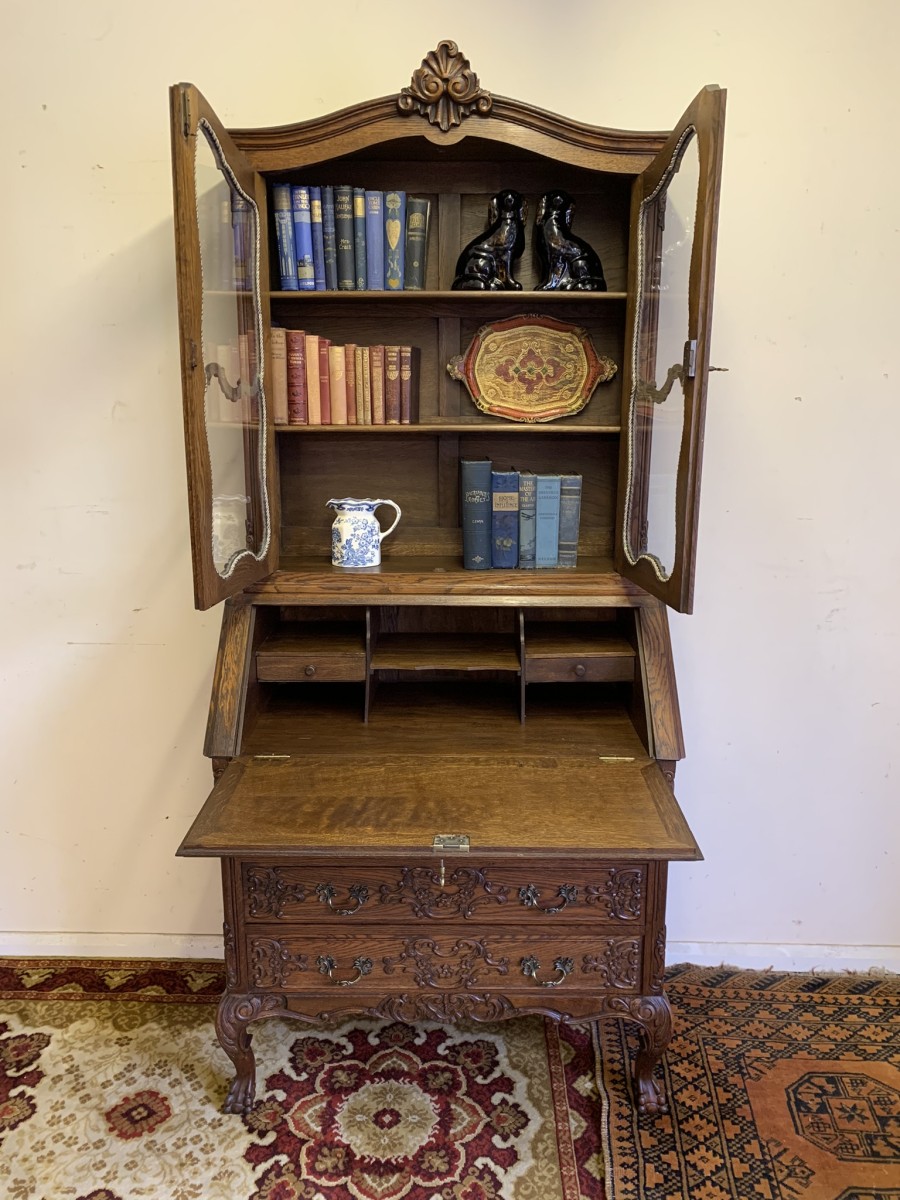 Fantastic Quality Antique French Carved Oak Secretaire/bookcase/desk Circa 1920 - Now Sold - Image 20