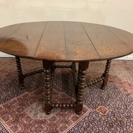 Outstanding Quality Oak Bobbin Leg Extending Table - Now Sold
