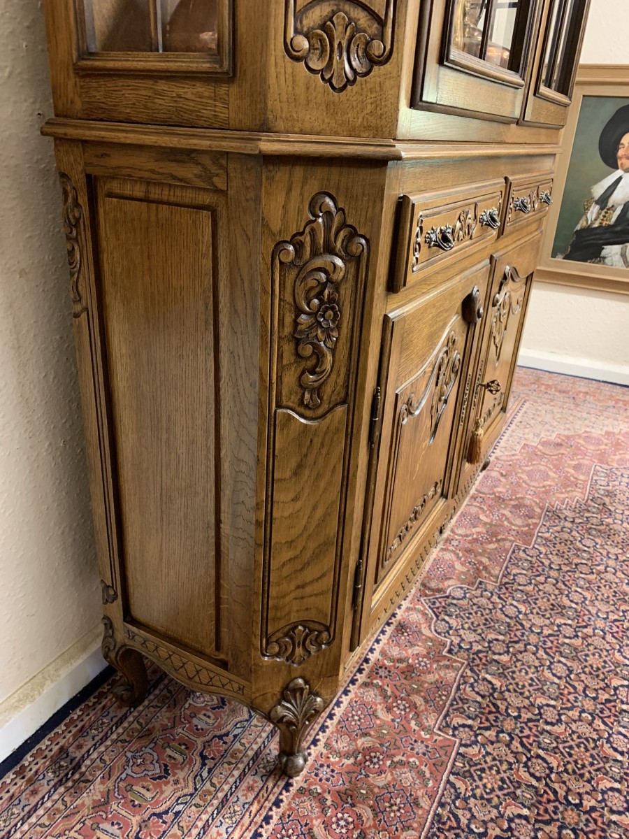 Outstanding Quality French Carve Oak Glazed Dresser/cabinet/cupboard Circa 1930 - Now Sold - Image 10