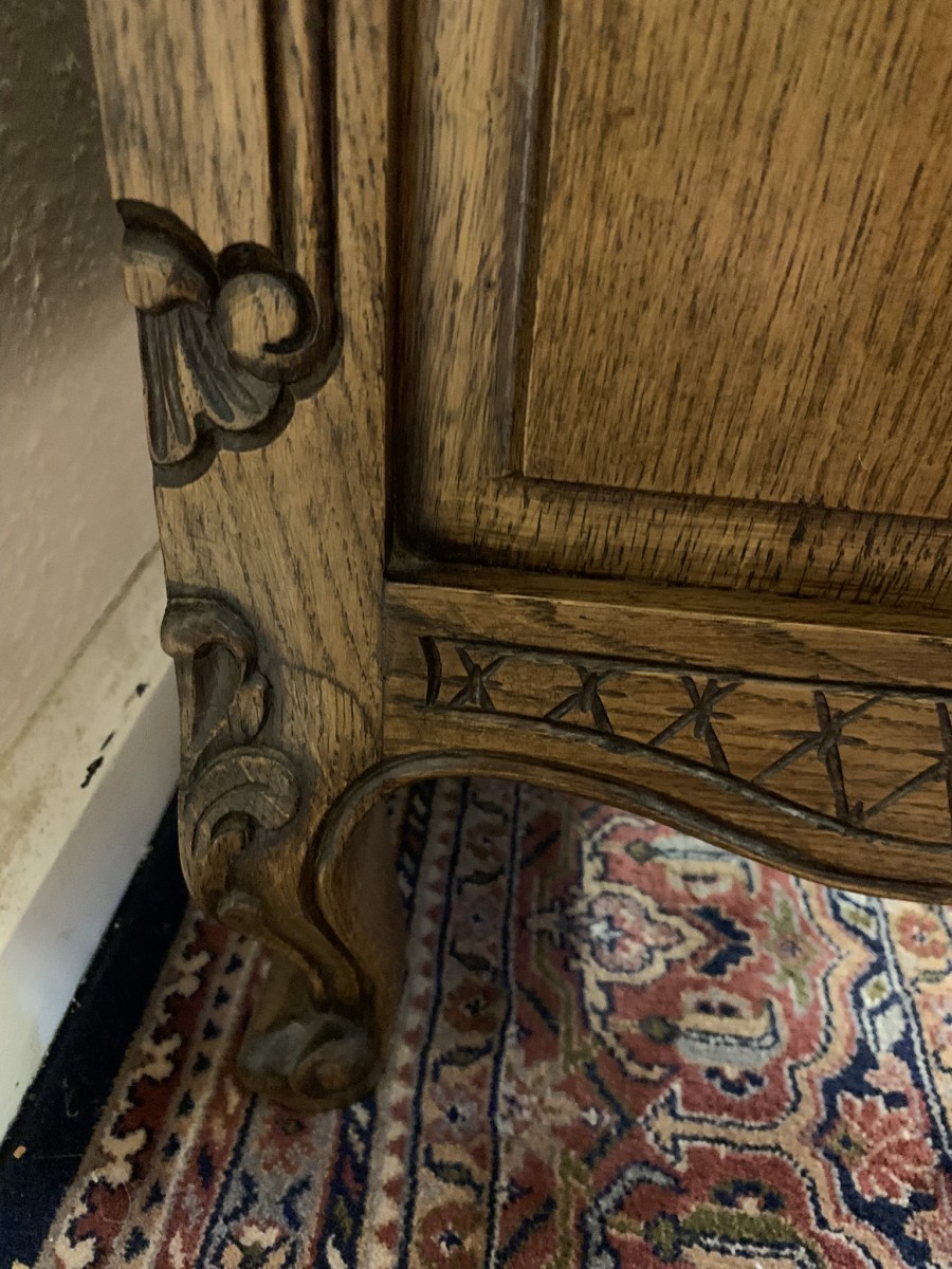 Outstanding Quality French Carve Oak Glazed Dresser/cabinet/cupboard Circa 1930 - Now Sold - Image 11