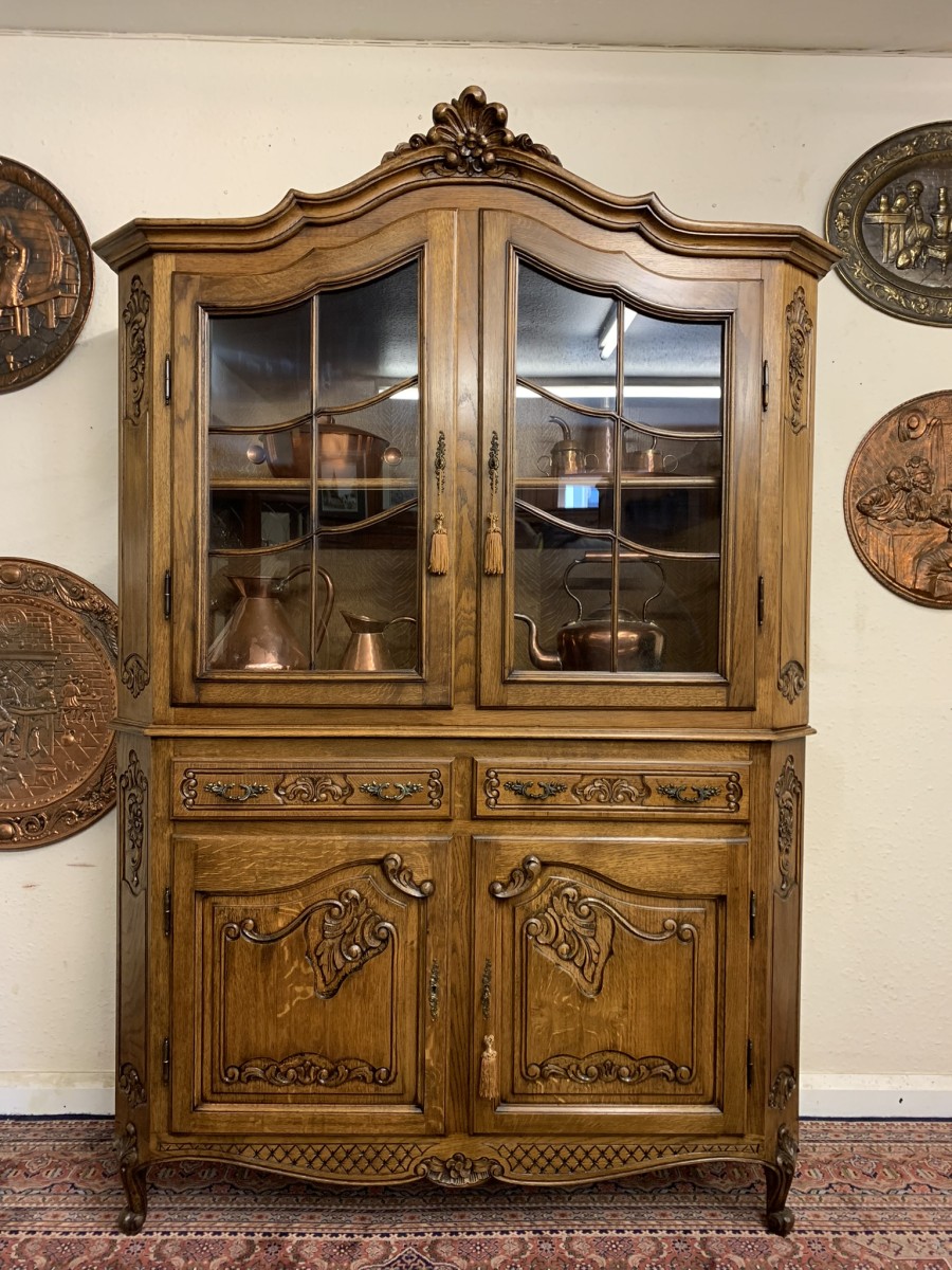 Outstanding Quality French Carve Oak Glazed Dresser/cabinet/cupboard Circa 1930 - Now Sold - Image 15