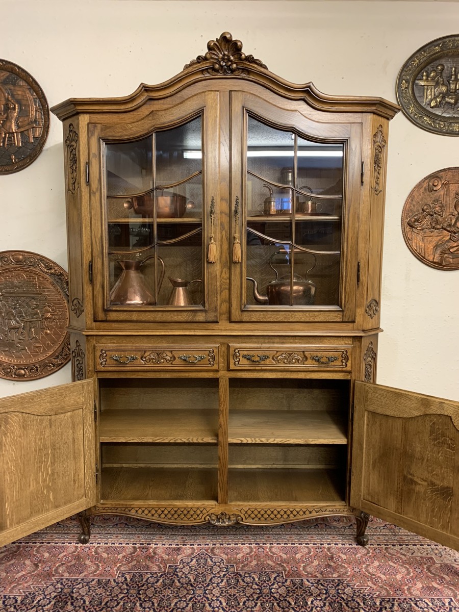 Outstanding Quality French Carve Oak Glazed Dresser/cabinet/cupboard Circa 1930 - Now Sold - Image 16