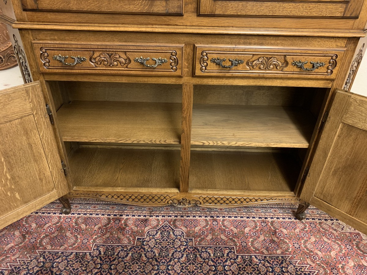 Outstanding Quality French Carve Oak Glazed Dresser/cabinet/cupboard Circa 1930 - Now Sold - Image 17