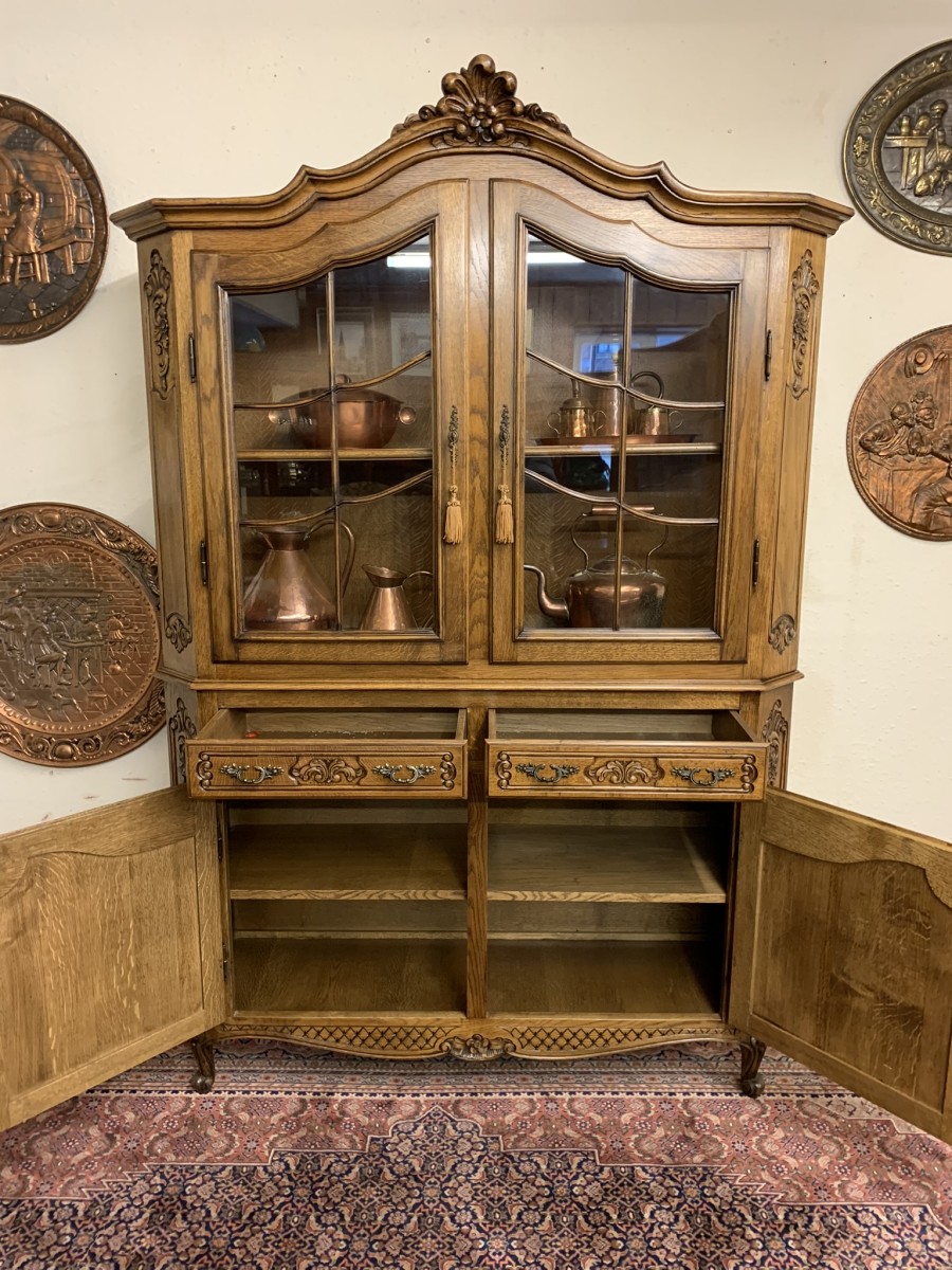 Outstanding Quality French Carve Oak Glazed Dresser/cabinet/cupboard Circa 1930 - Now Sold - Image 18