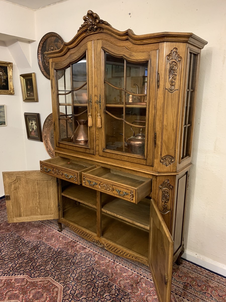 Outstanding Quality French Carve Oak Glazed Dresser/cabinet/cupboard Circa 1930 - Now Sold - Image 19