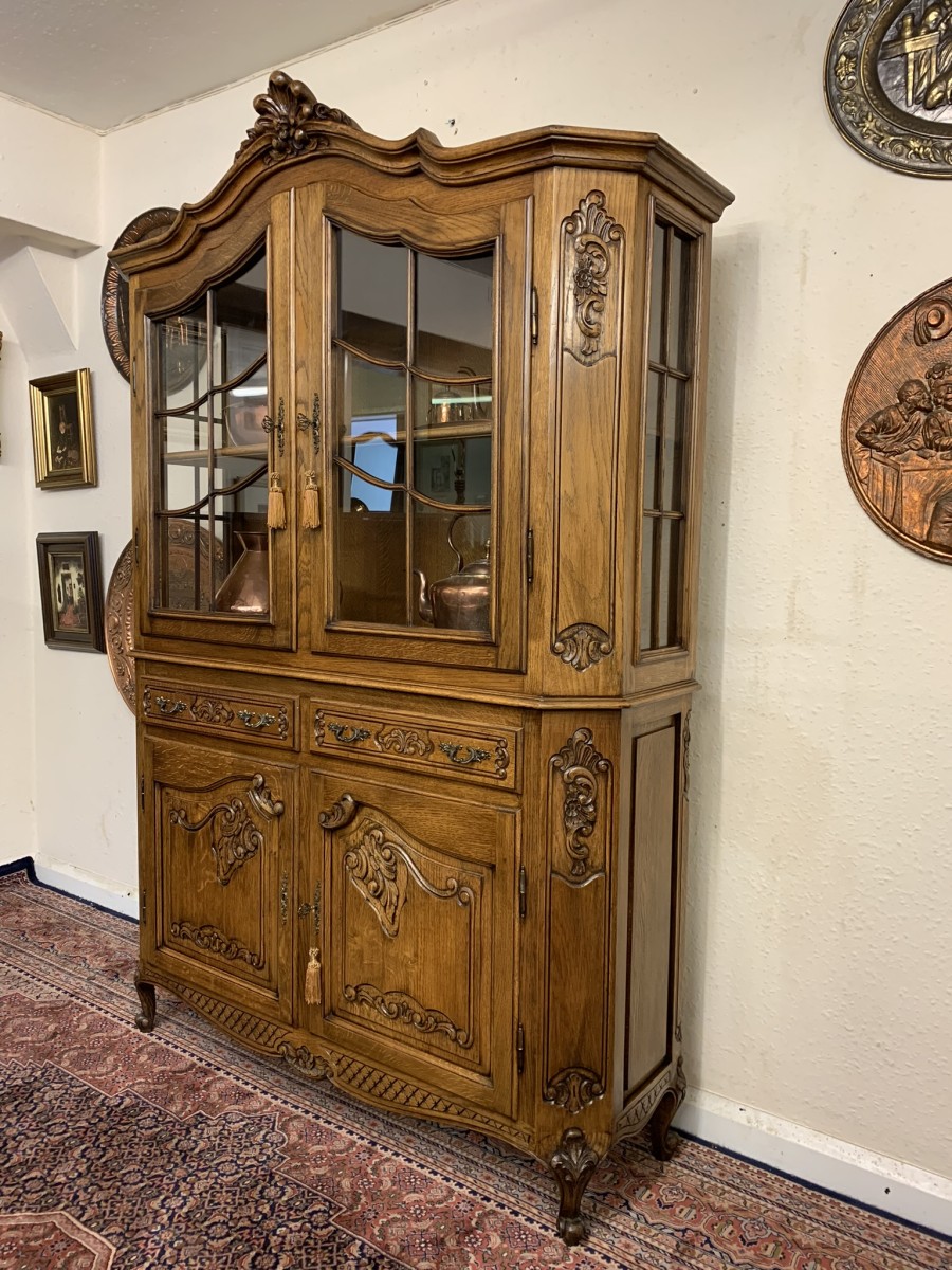 Outstanding Quality French Carve Oak Glazed Dresser/cabinet/cupboard Circa 1930 - Now Sold - Image 2