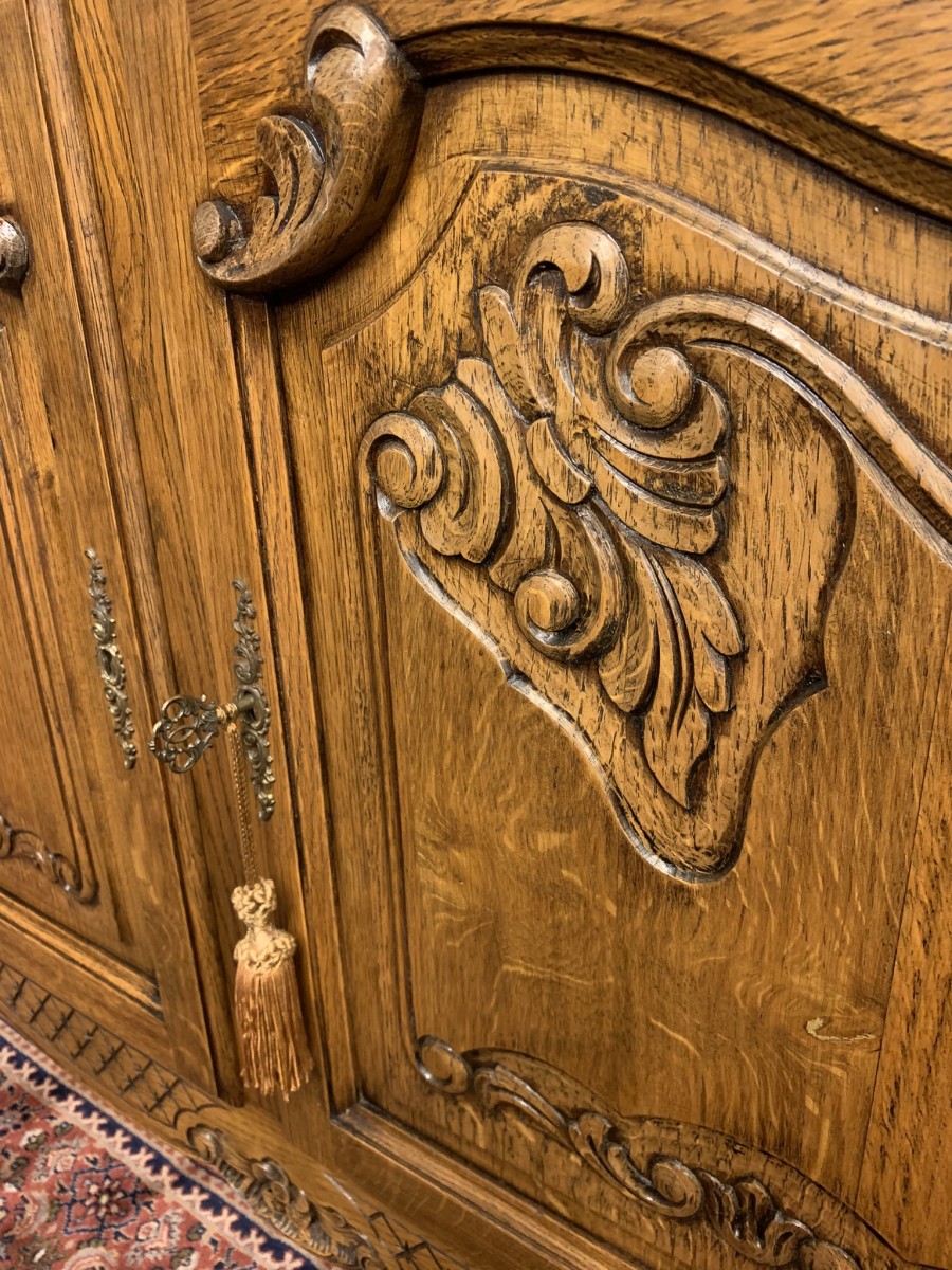 Outstanding Quality French Carve Oak Glazed Dresser/cabinet/cupboard Circa 1930 - Now Sold - Image 27