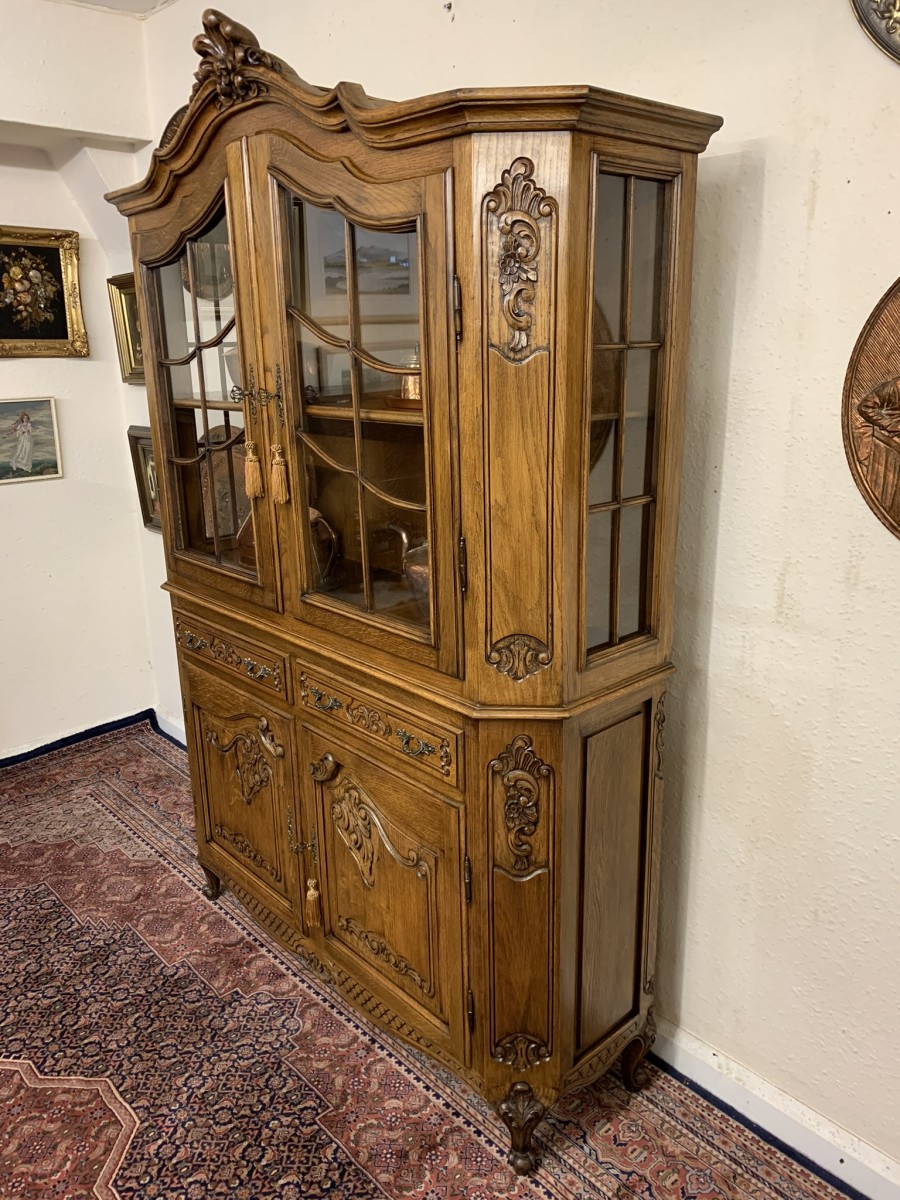 Outstanding Quality French Carve Oak Glazed Dresser/cabinet/cupboard Circa 1930 - Now Sold - Image 3